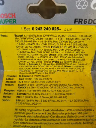 4 Bujías Bosch FR6DC Nuevas