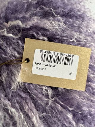 Bolso pelo cordero tibetano lila