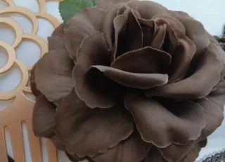 Conjunto Flamenca Marrón y Dorado