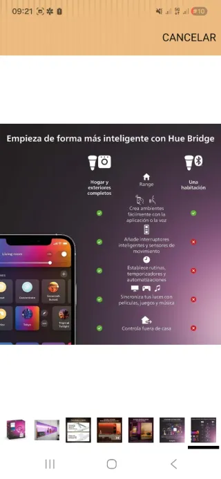 Tira LED Philips Hue 2m Blanca y Color
