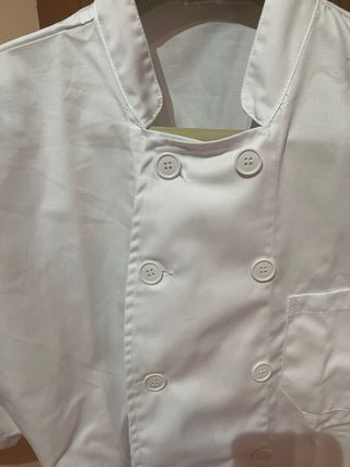 Chaqueta de cocinero blanca m/c Talla L M- Unimur