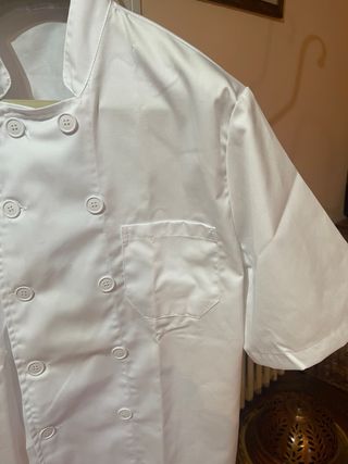 Chaqueta de cocinero blanca m/c Talla L M- Unimur