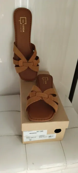 Sandalias VIA VERDA Marrón Talla 40