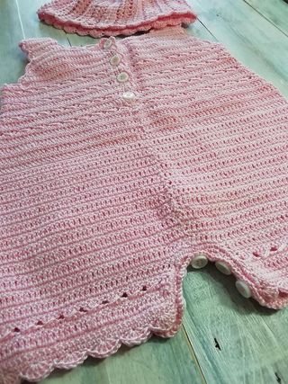 Peto Jardinero y gorro a juego algodón A estrenar