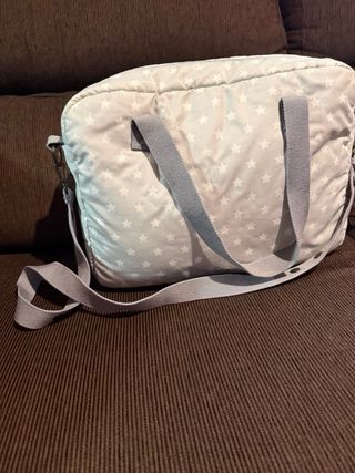 Bolso carro bebé gris estrellas nuevo