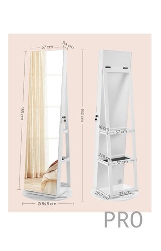 Joyero con 6 LEDs SONGMICS