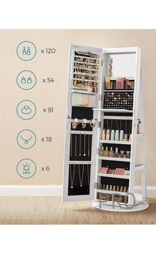 Joyero con 6 LEDs SONGMICS