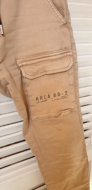 Jogger beige ragazzo 13/14 anni