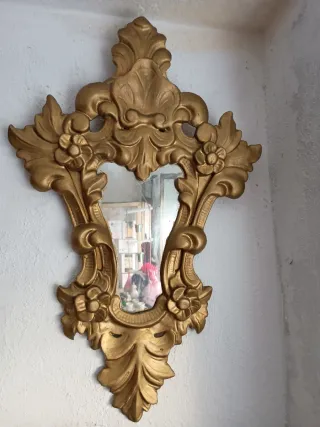 Espejo Isabelino Madera Dorado