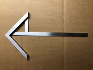 ESCUADRA BUSCA CENTROS MILIMETRADA 180x300mm.