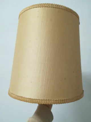 Tulipa de lámpara vintage tela beige