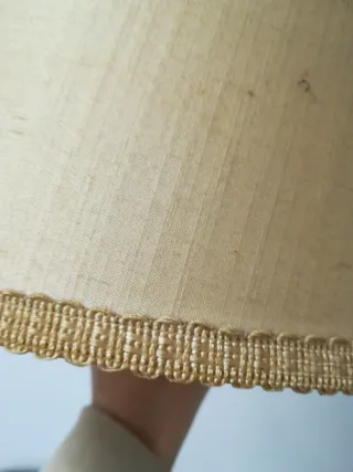 Tulipa de lámpara vintage tela beige