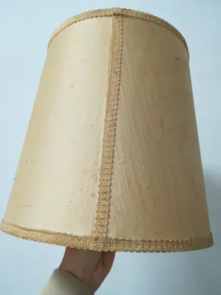 Tulipa de lámpara vintage tela beige