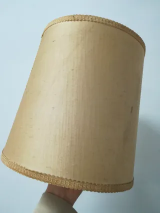 Tulipa de lámpara vintage tela beige