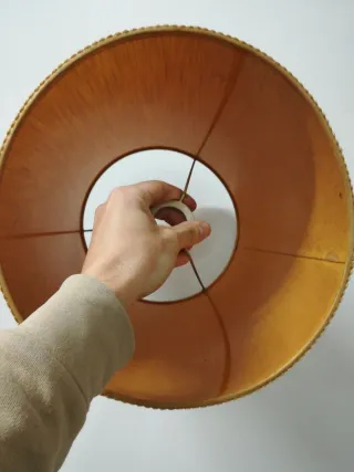 Tulipa de lámpara vintage tela beige