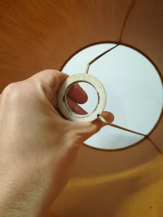 Tulipa de lámpara vintage tela beige