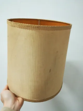 Tulipa de lámpara vintage tela beige