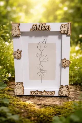 Marco Natalicio Personalizado Madera