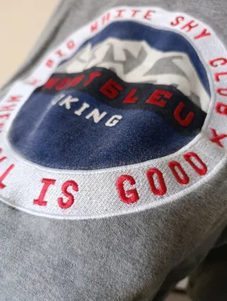 Sudadera Springfield gris con logo montaña