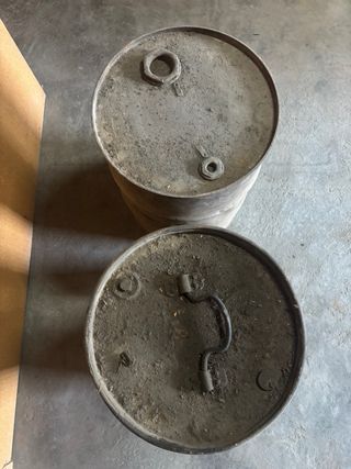 Bidones metálicos vintage