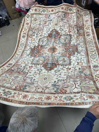 Alfombra CHOSHOME Pelo Corto Beige Multicolor