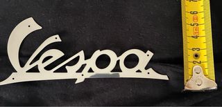 Placa Delantera y Logo Vespa Metal Años 50/60