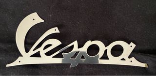 Placa Delantera y Logo Vespa Metal Años 50/60
