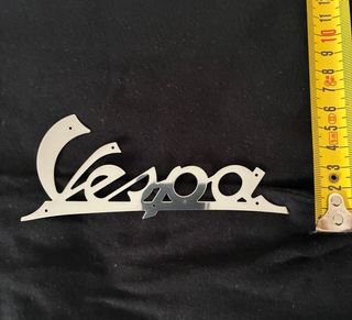 Placa Delantera y Logo Vespa Metal Años 50/60