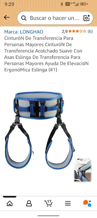 Cinturón de transferencia a estrenar