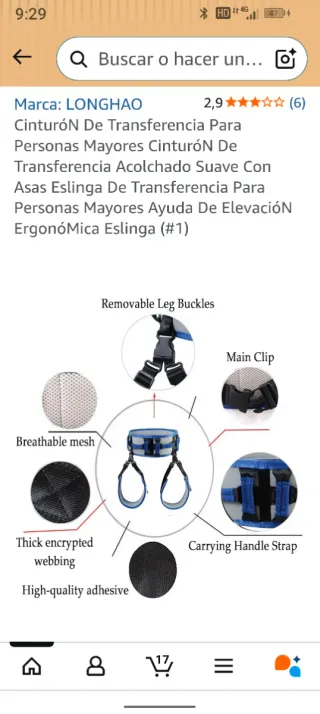 Cinturón de transferencia a estrenar