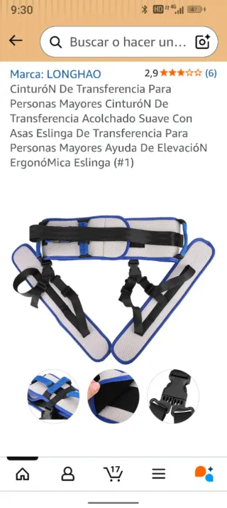 Cinturón de transferencia a estrenar