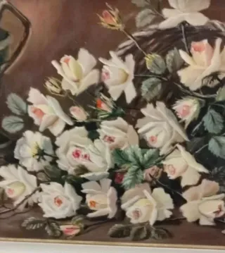 Cuadro al óleo: Jarrón y flores
