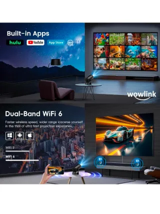 Proiettore Portatile Wowlink 4K Nero