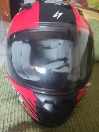 Casco Moto Stormer Ecer22-05 Negro/Rojo Talla M