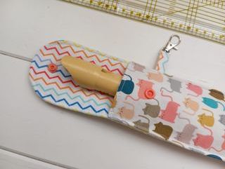 Funda tela flauta dulce escolar gatos