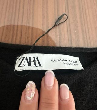 Jersey Zara Negro Manga Ancha