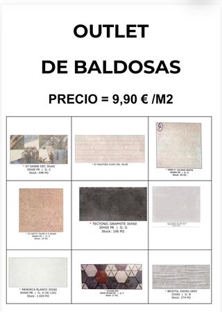 Baldosas Outlet 9,90 €/M2