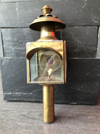 Farol cobre antiguo carruaje funerario