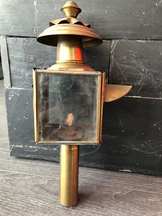 Farol cobre antiguo carruaje funerario