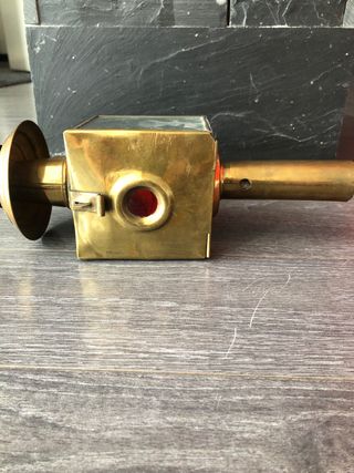 Farol cobre antiguo carruaje funerario