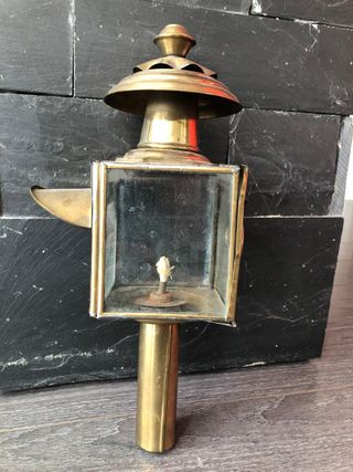 Farol cobre antiguo carruaje funerario