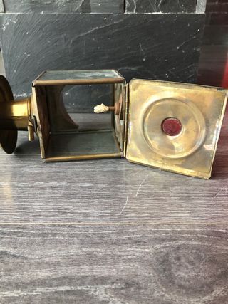 Farol cobre antiguo carruaje funerario