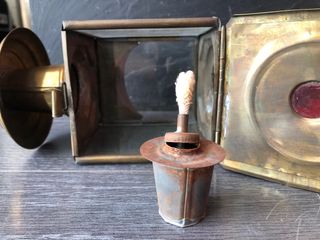 Farol cobre antiguo carruaje funerario