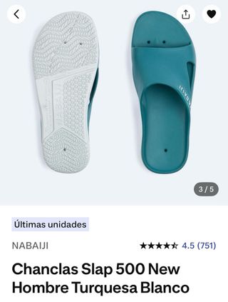 Chanclas Nabaiji Decathlon talla 43