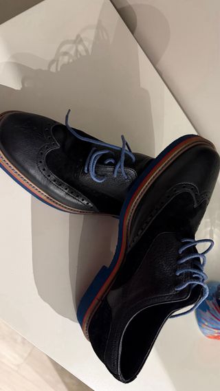 Zapatos Angel Infantes Negros Brogue