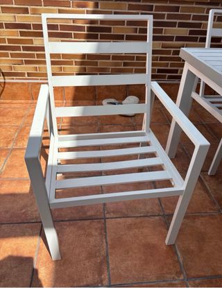 Mesa y 4 Sillas Jardín Metal