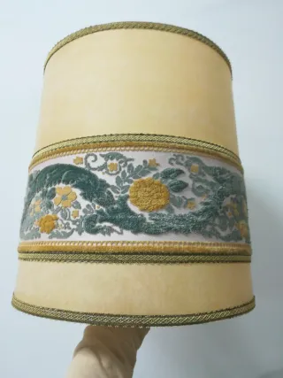 Tulipa lámpara vintage tela y terciopelo