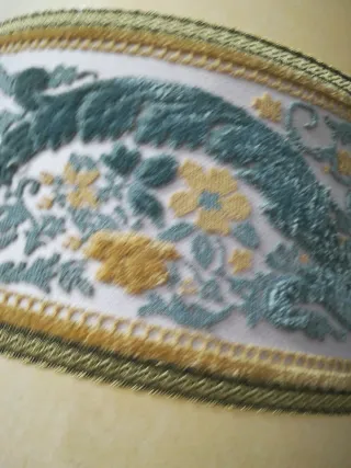 Tulipa lámpara vintage tela y terciopelo