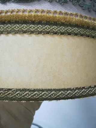 Tulipa lámpara vintage tela y terciopelo