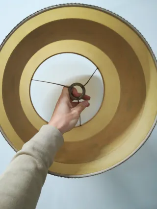 Tulipa lámpara vintage tela y terciopelo